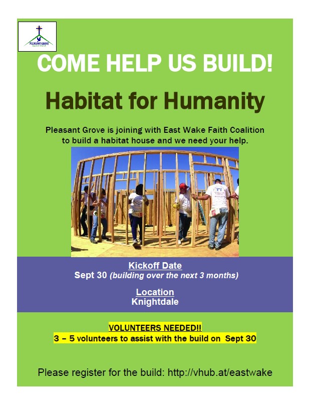 Volunteers needed for Sept 30, 2023