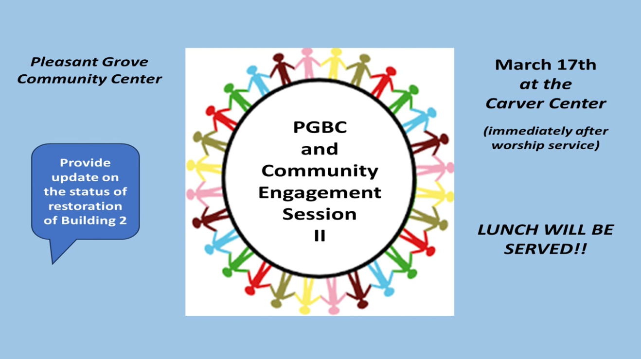 PGBC and Community Engagement Session, Sunday, March 17, 2024, after service
