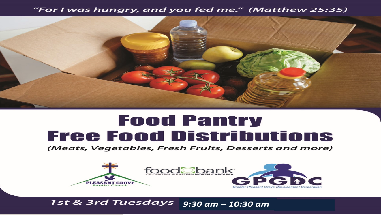 Food Pantry Free Food Distribution, Tuesday, March 5, 2024, 9:30 am - 10:30 am